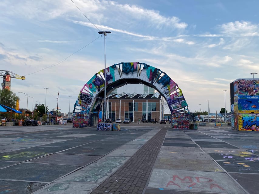 Amsterdam: Urban Bike Tour, Graffiti Art & Magnet Fishing - NDSM: Cranes, Slipways, and the Street-Art Playground