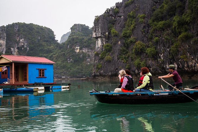 Bai Tu Long bay Deluxe cruise 2D1N: fishing villages, meals, cave, kayaking - Day 2 morning: tai chi, sunrise tea, and rowing to Vung Vieng