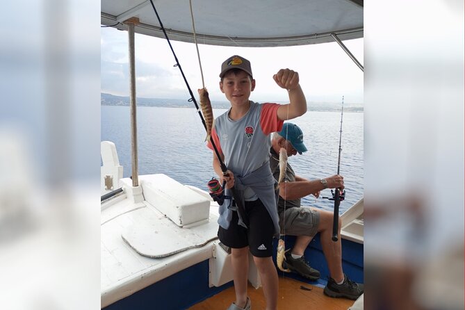 Chania Sunset Rod Fishing Experience - Homemade pie, soft drinks, beer, wine, and more