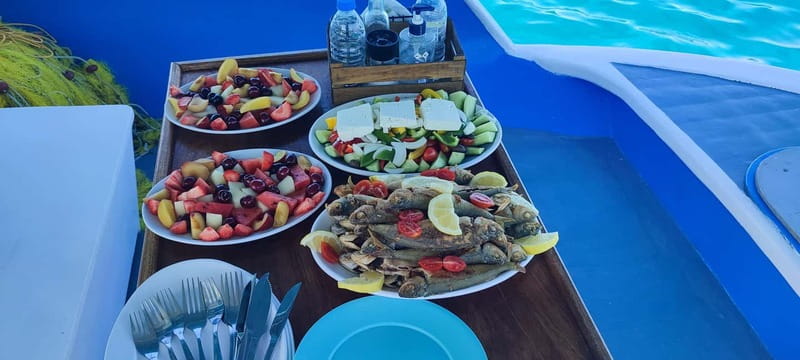 Crete: Boat Cruise with Fishing, Swimming, Lunch, and Drinks - Lunch on board: seafood lunch plus the drinks that make it feel like a party