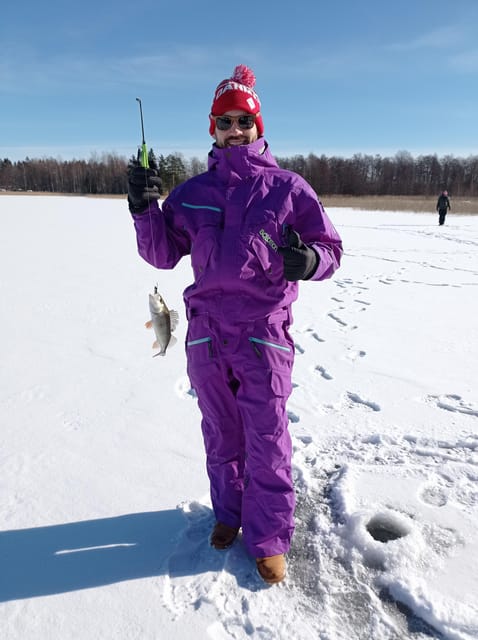 From Helsinki: Bodom Lake Ice Fishing with Food & Drinks - The Laavu Fire: Makara Sausages and Hot Finnish Comfort