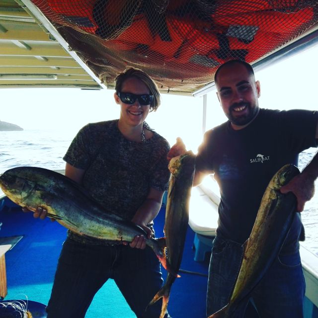 From Sorrento: Fishing in Capri with Lunch - Capri coastline cruise plus swim and snorkel stop