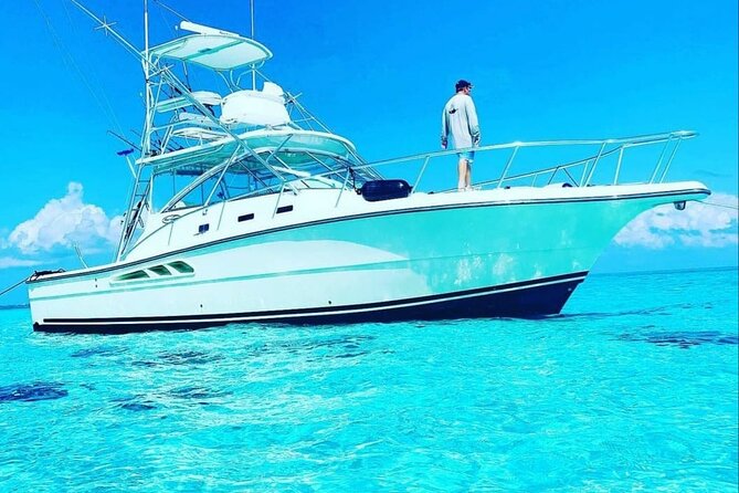 Half Day Luxury Private Fishing Charters in Cayman Islands - What’s on board: AC, Wi-Fi, restroom, snacks, and snorkeling gear