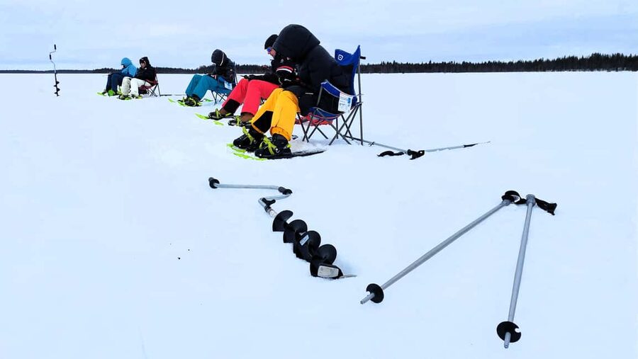 Ice Fishing Adventure in Levi with Salmon Soup - Learning Traditional Ice Fishing: Drilling, Gear, and Biting Spots