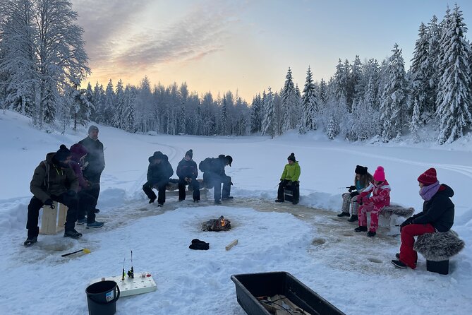 ICE FISHING experience - Pickup and Drive: Staying On-Time in Lapland Winter