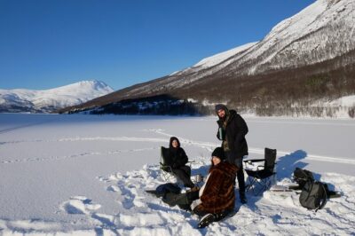 Ice Fishing On The Fjord - Drive to Ullsfjord and the walk down to the ice