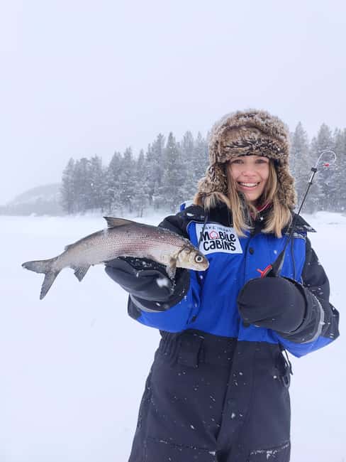Inari: 2 hour Ice Fishing at Lake Inari - Sonar gear and first-hole setup: how ice fishing is taught