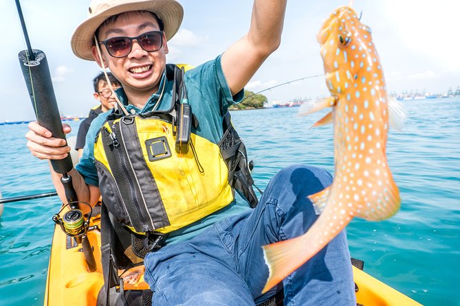 Kayak Fishing in Singapore, Sentosa, East Coast: Day, Sunset & Night Adventures - Changi Beach to Bedok Jetty: calm cruising with real gear on