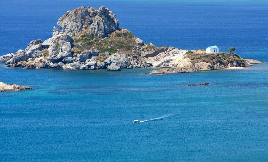 Kos: Kefalos Bay Boat Cruise with Fishing, Swimming, & Meal - Sailing Views: Kastri, St. Nicholas Chapel, and St. Stefanos Ruins