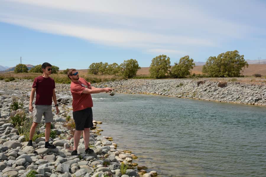 Lake Tekapo Fishing Tour - Lake Tekapo Canal: the Mackenzie High Country setting