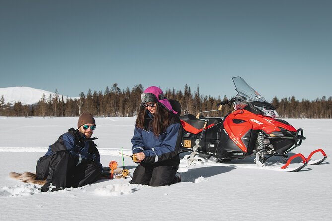 Lappish Lunch Break -Snowmobiling, ice fishing and tasty food - Getting geared up for real Arctic cold