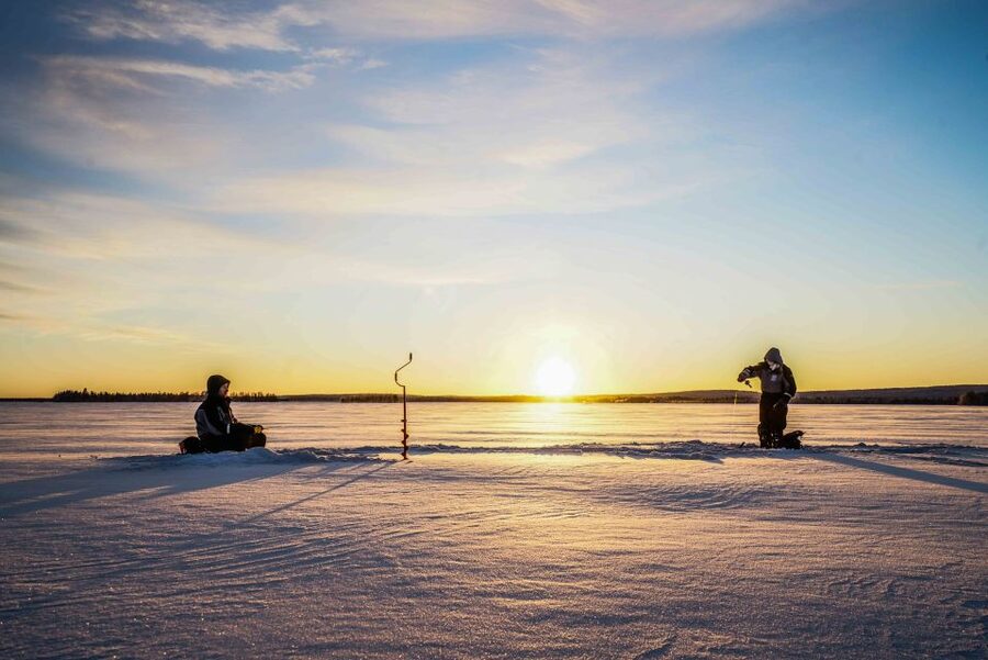 Levi: Ice Fishing on a Frozen Lake - What happens once you’re walking on the ice