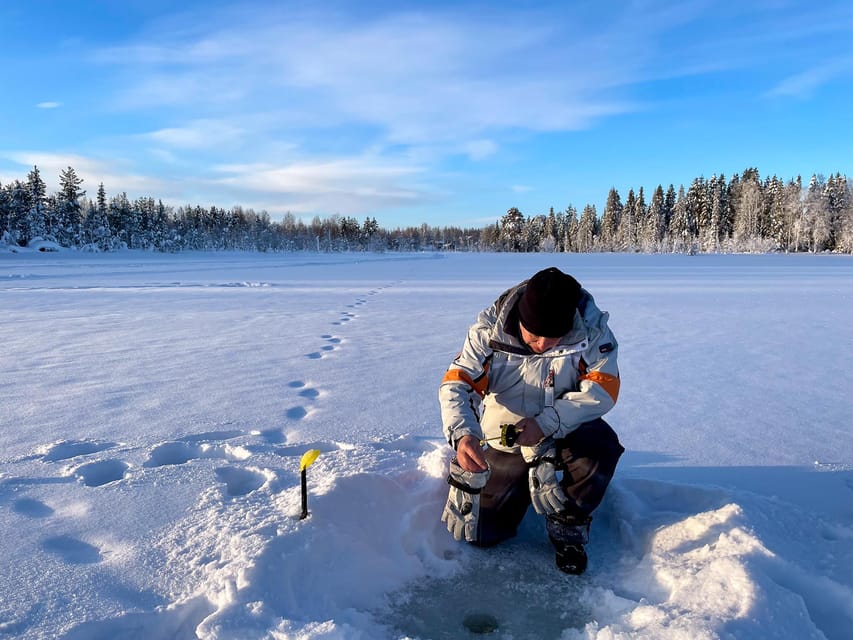 Levi: Ice Fishing Trip in a small group - Fishing for Wild Perch: Live Bait, Patient Line Watching