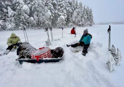 Levi: Ice Fishing Trip in a small group - The Drill Lesson: Your Ice Hole Is Part of the Fun