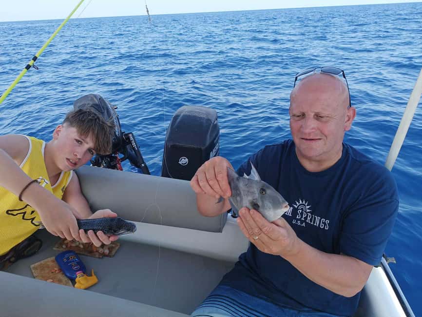 Rhodes: (4H/6H) Private Boat Fishing Trip with Equipment - The best part of the day: secret spots, hidden caves, and quiet beaches