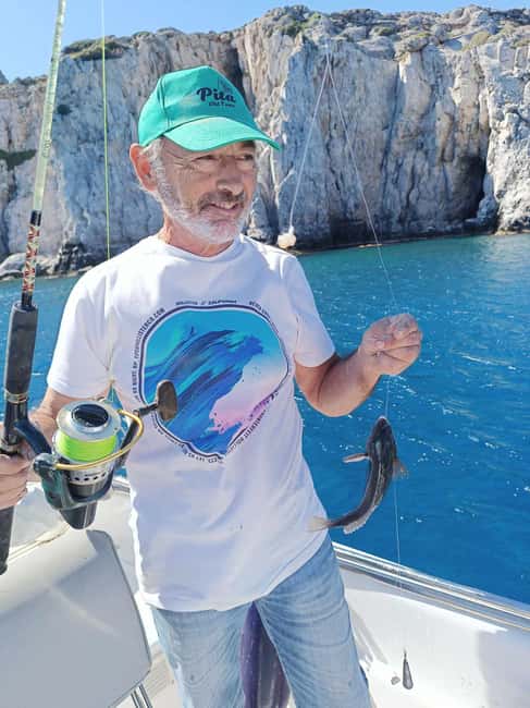 Rhodes: (4H/6H) Private Boat Fishing Trip with Equipment - Swimming, snorkeling on request, and the marine-life rules