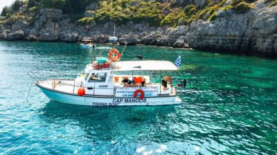Rhodes: Captain Manolis Fishing Trip with BBQ and Swimming - Fishing Gear, Rod Fishing, and How Captain Manolis Gets You Moving