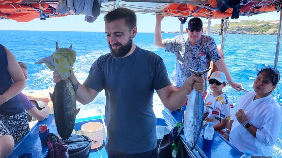 Rhodes: Fishing Trip, Snorkelling, BBQ, & Professional Guide - Ground Fishing Near the Seabed for About Two Hours