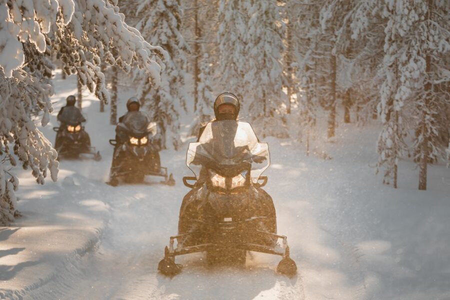 Rovaniemi: Electric Snowmobile Safari Tour with Ice Fishing - Gear up fast: suits, helmet, and the real safety basics