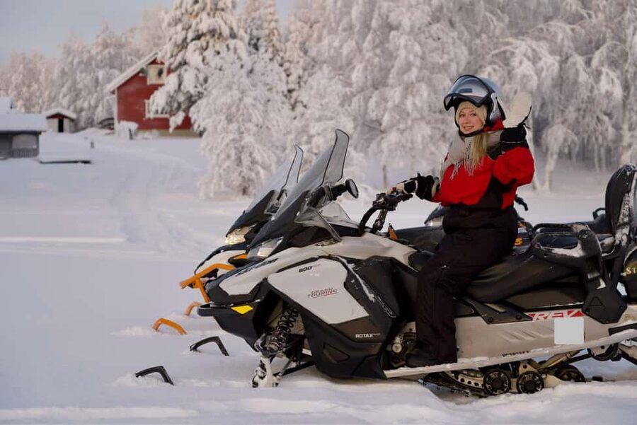 Rovaniemi: Ice Fishing and Snowmobile Tour with Snacks - Gear up: thermal suits, boots, helmet, and the comfort factor