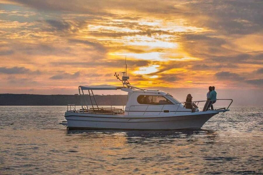 Santorini Private Cruise boat fishing tour - BBQ, Snorkeling - Where you meet at Ormos Ammoudiou (and how to prep fast)