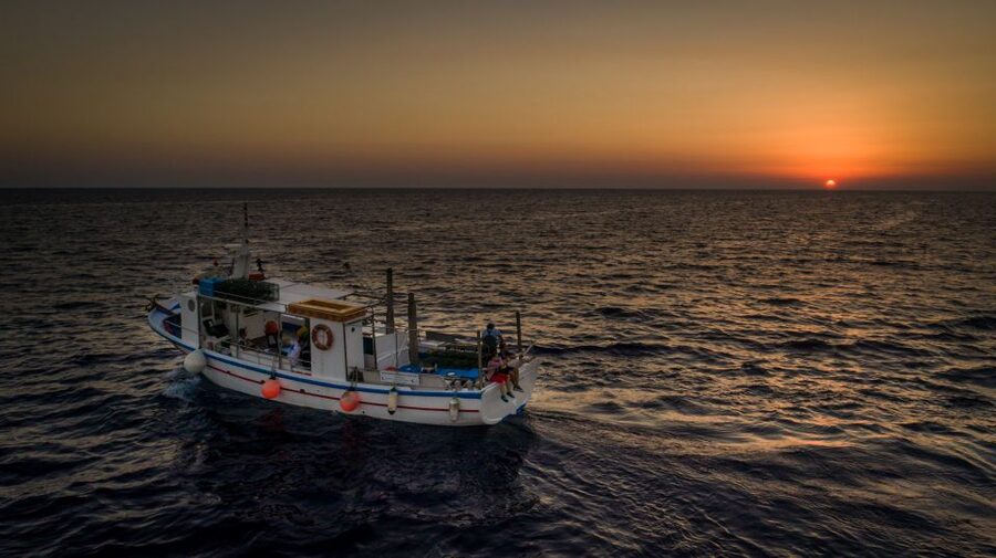 Santorini Sunset Fishing Trip with Dinner and Drinks - From the Nets to the Caldera: What You See Leaving Vlychada