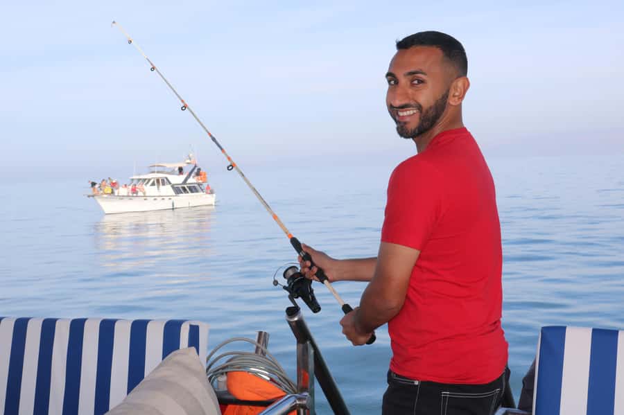 Sea excursion with BBQ, fishing, and swimming - The Bay of Agadir: the view part actually feels like part of the plan