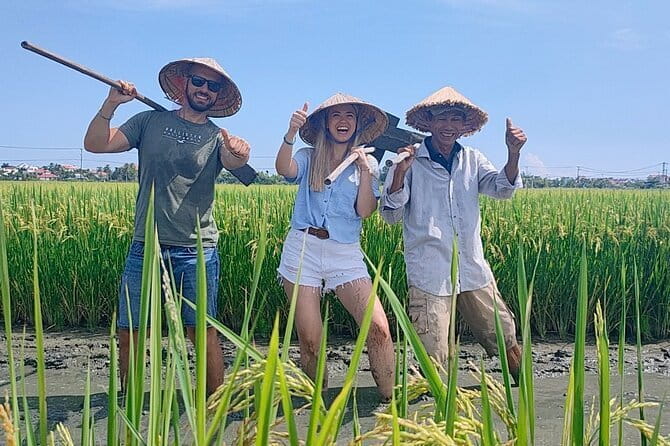 Small Group Bicycle Tour with Farming and Fishing Experience - Getting picked up and biking the narrow village roads