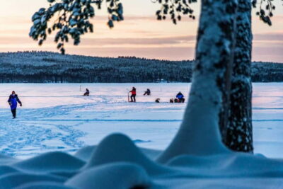 Snowshoe Trip for Ice Fishing in Saariselka - The Snowshoe Part: Learning Footwork in Powdery Silence