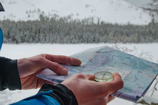 Snowshoeing Adventure with Ice-Fishing, Fire and Survival - Map and compass orientation: the skill you’ll remember when you’re off the snow