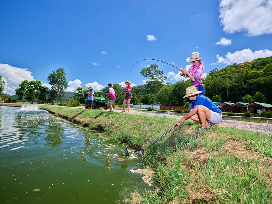 Wonga Beach: Hook-A-Barra Fishing Experience - How the 90 minutes play out: from tanks to catch-and-release